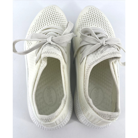 Crocs LiteRide Pacer Cream 205234 Casual Comfort Shoes Women Size 6 - Picture 6 of 13